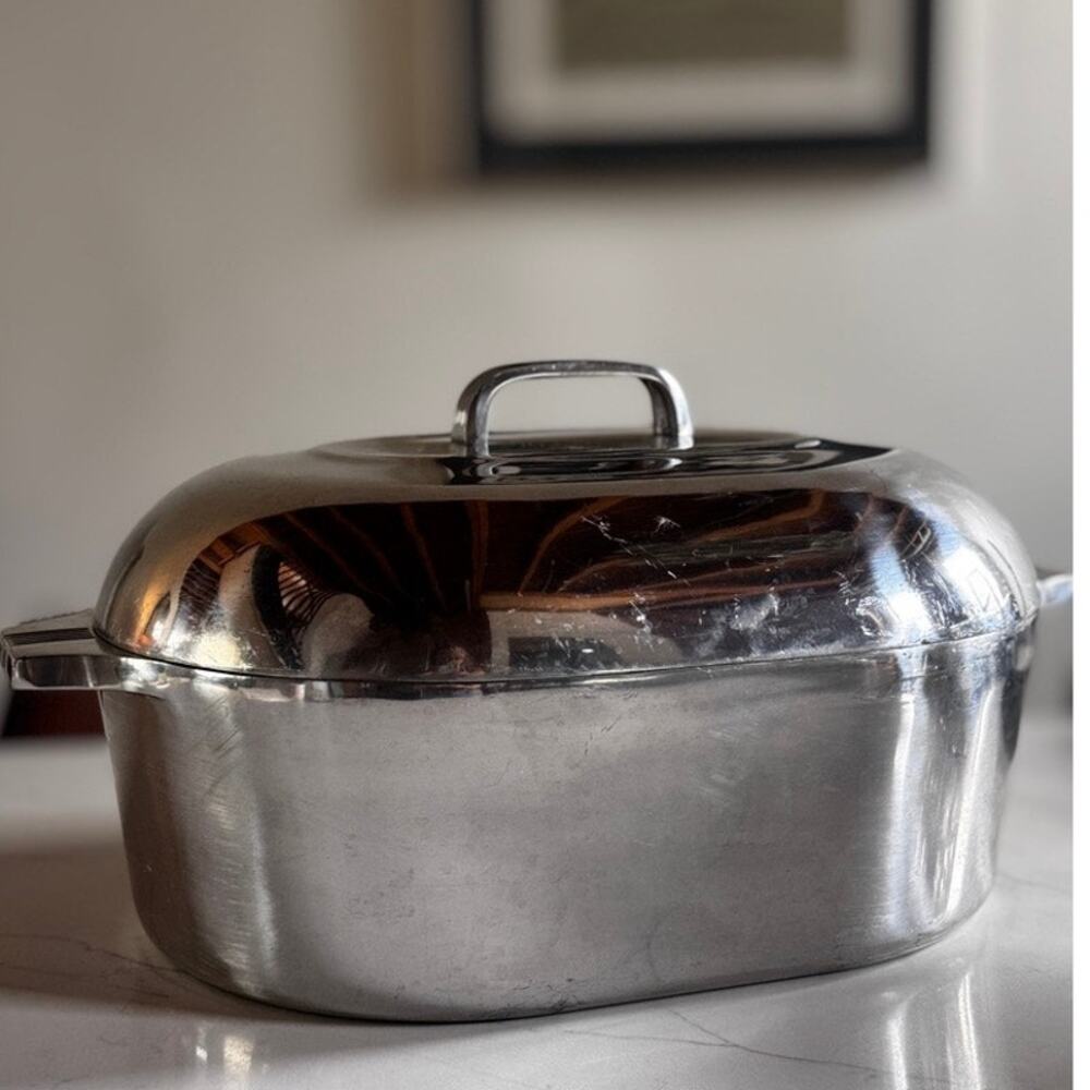 Vintage Magnalite GHC 13 QT Roaster 19 9/16 x 18 5/8 Cast Aluminum Turkey Pan US